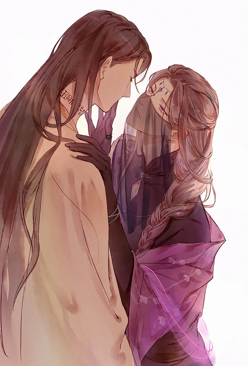 jun wu and mei nianqing (tianguan cifu) drawn by kkcoocool