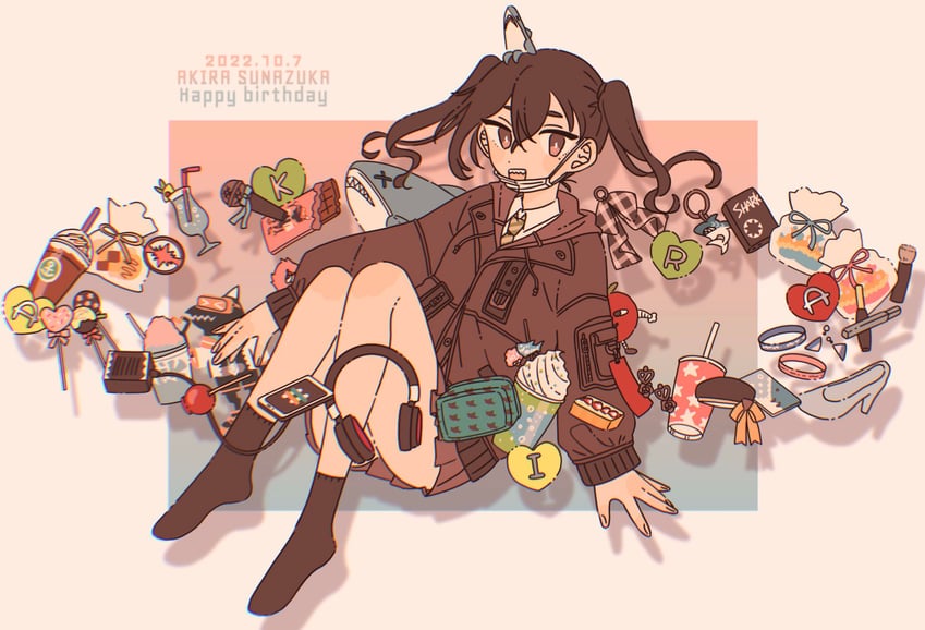 sunazuka akira and ringorou (idolmaster and 1 more) drawn by hamuchosu