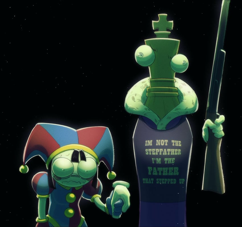 pomni and kinger (the amazing digital circus) drawn by dashintrash