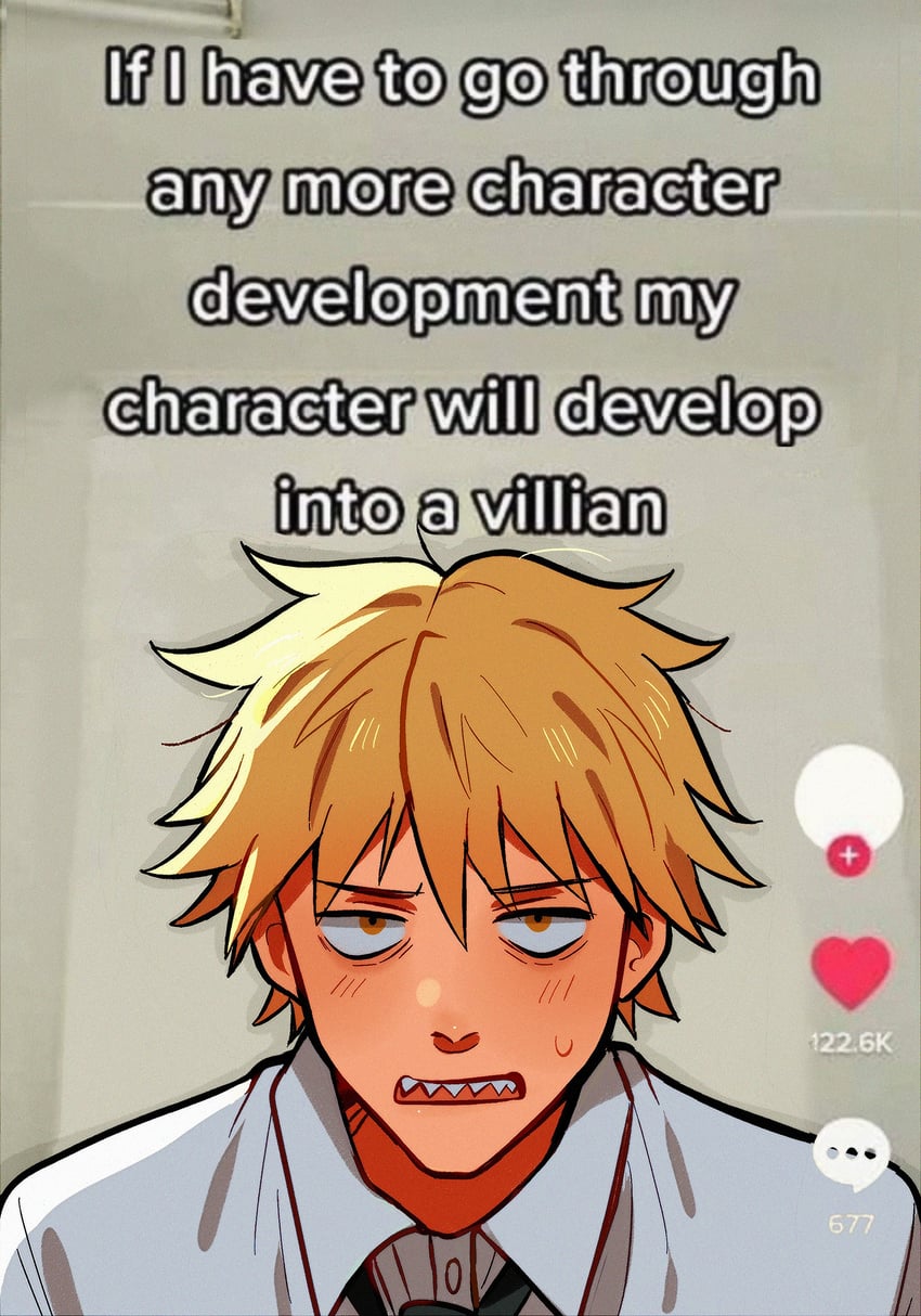 denji (chainsaw man and 1 more) drawn by huyandere