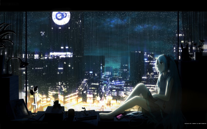 hatsune miku (vocaloid and 1 more) drawn by sumashi