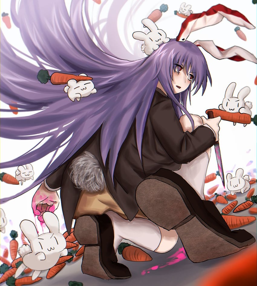 reisen udongein inaba and inaba mob (touhou) drawn by yukine_0930