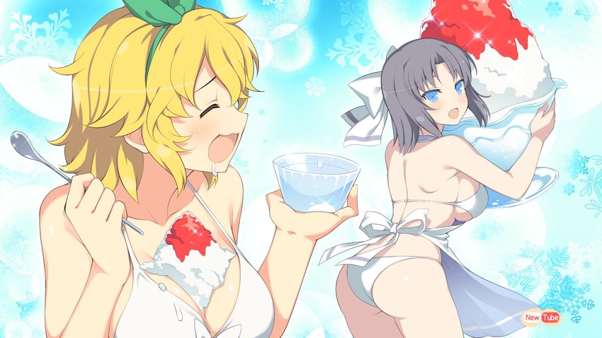 yumi and ryouna (senran kagura and 1 more) drawn by yaegashi_nan