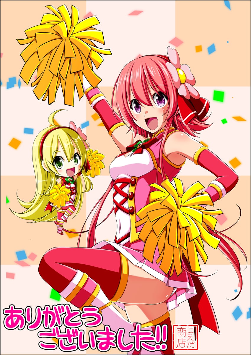 utsugi chisaki, clover rose, and yotsuba (yotsuba no senki clover rose) drawn by koeda0111