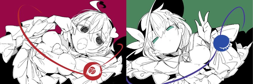 komeiji koishi and komeiji satori (touhou) drawn by massakasama