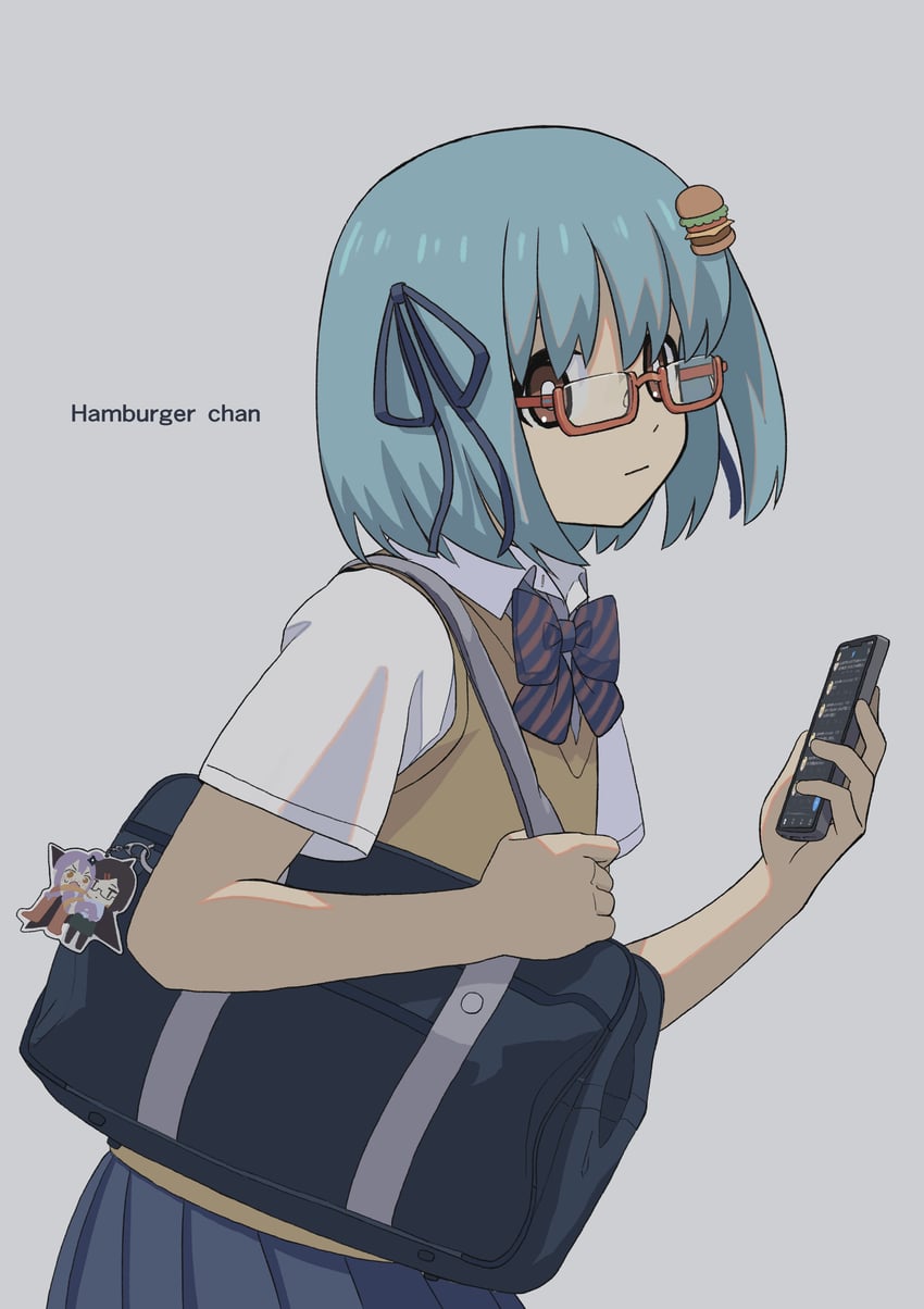 hamburger-chan, kusagakure satoko, and koga konoha (original and 1 more) drawn by nerio_(neri_akira)