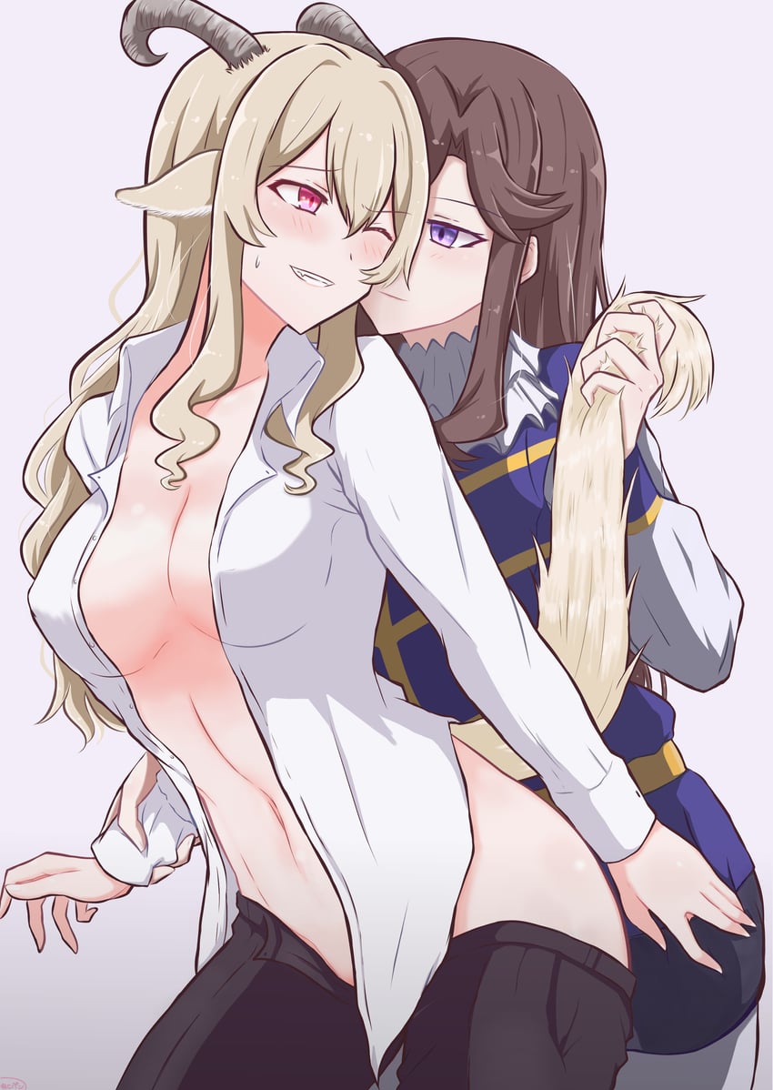 saijou claudine and tendou maya (shoujo kageki revue starlight) drawn by chibinekopan