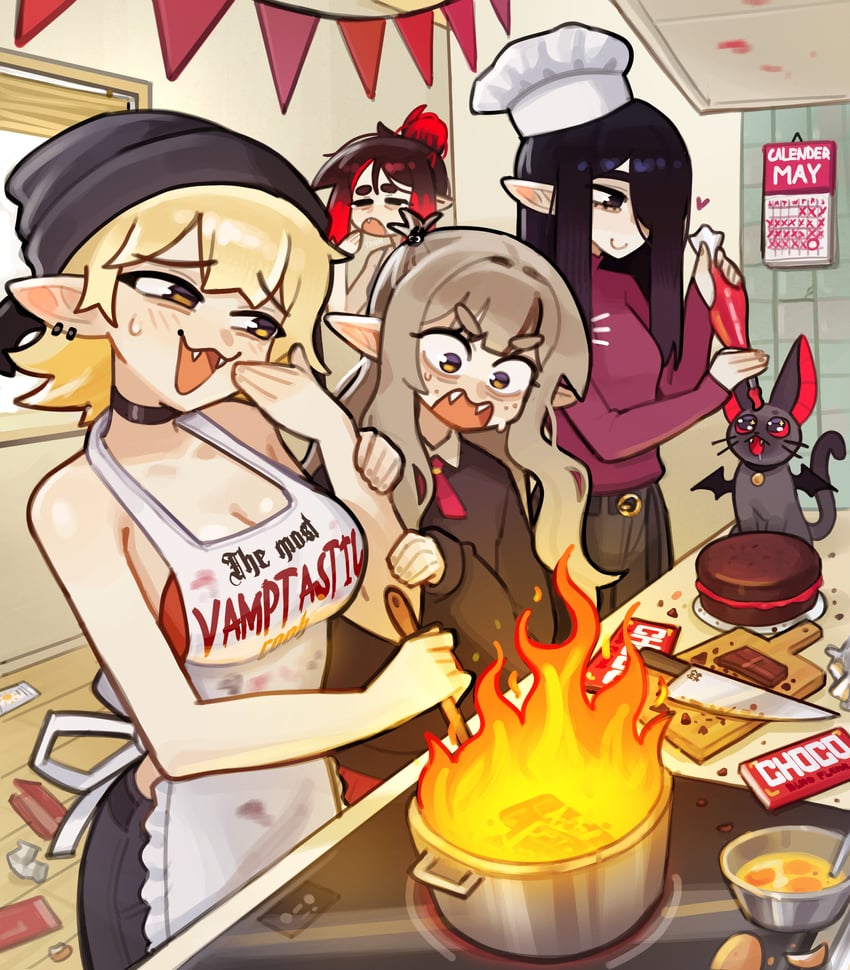 eleanor, mavie, licorice, and scarlett (original) drawn by justadrian_(yoadriandk)