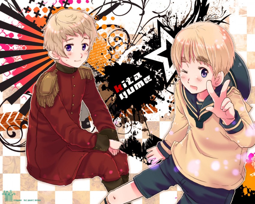 sealand and latvia (axis powers hetalia) drawn by himaruya_hidekazu