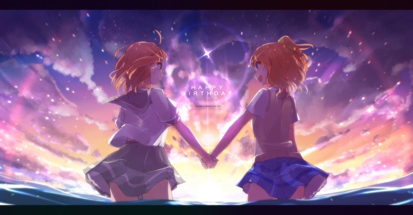 kosaka honoka and takami chika (love live! and 2 more) drawn by yaa-kun