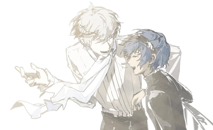 protagonist and strohl (metaphor: refantazio) drawn by yosora