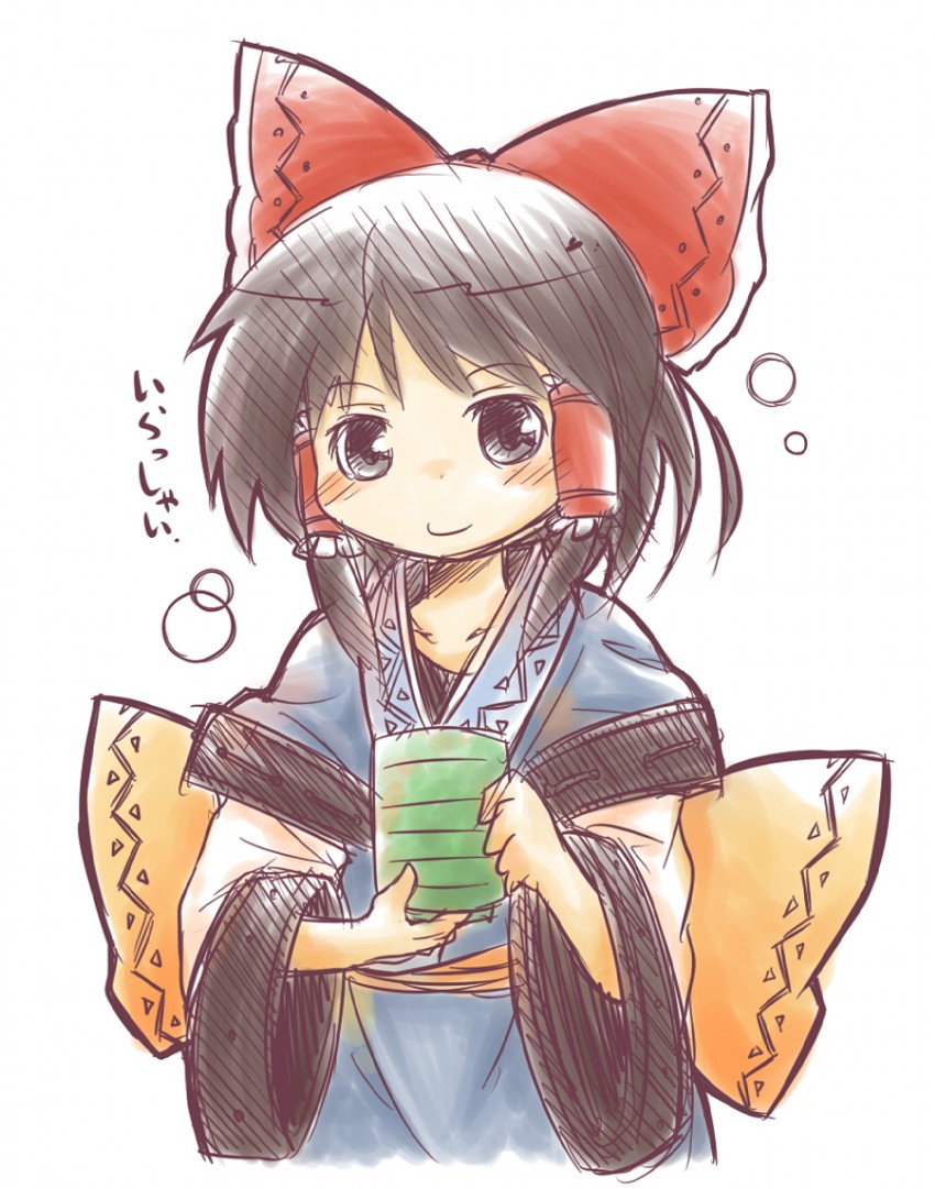 hakurei reimu and morichika rinnosuke (touhou) drawn by viva!!