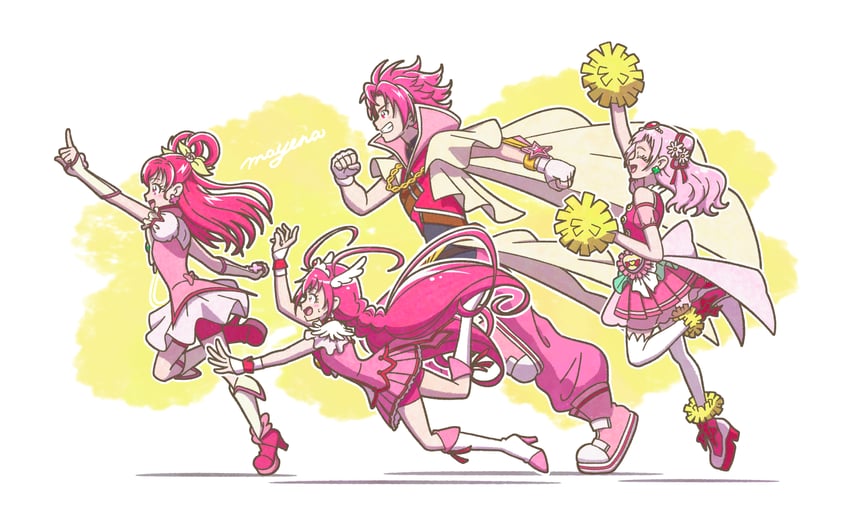 hoshizora miyuki, yumehara nozomi, cure happy, nono hana, cure dream, and 3 more (precure and 4 more) drawn by mayena