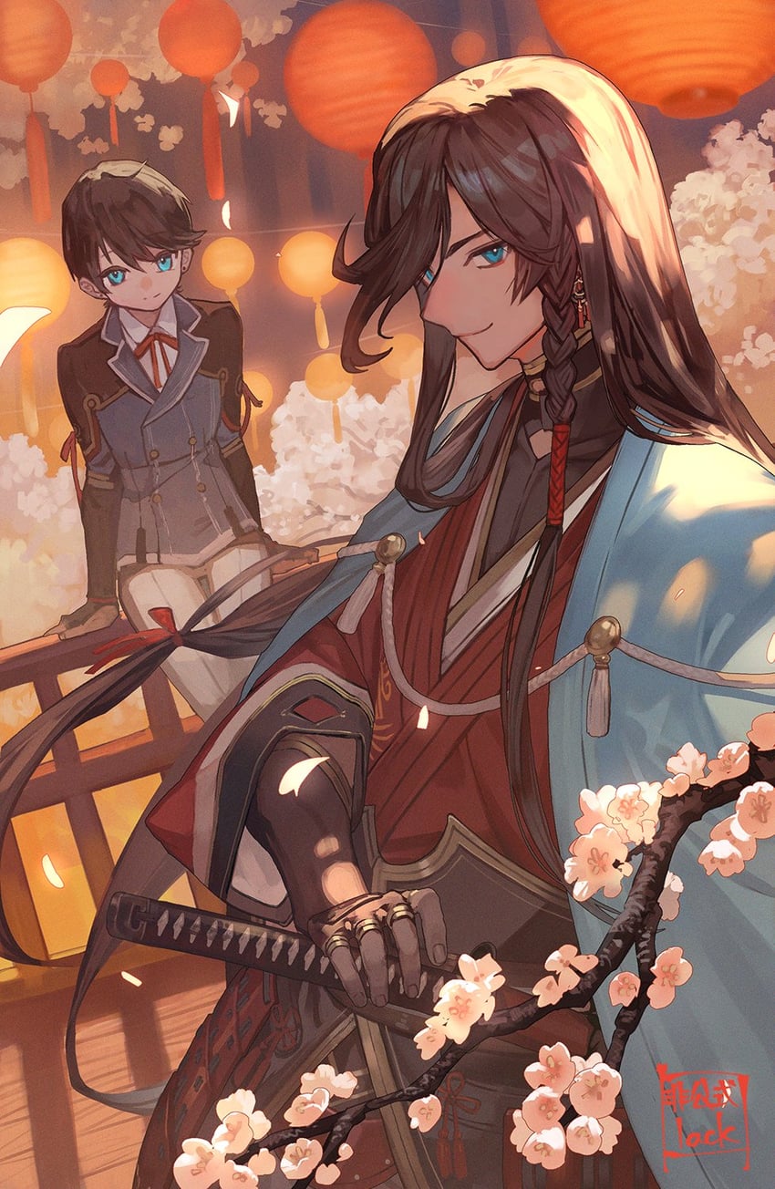 izumi-no-kami kanesada and horikawa kunihiro (touken ranbu) drawn by lack