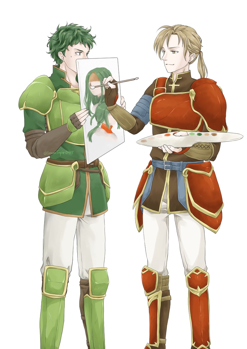 syrene, forde, and kyle (fire emblem and 1 more) drawn by midori_no_baku
