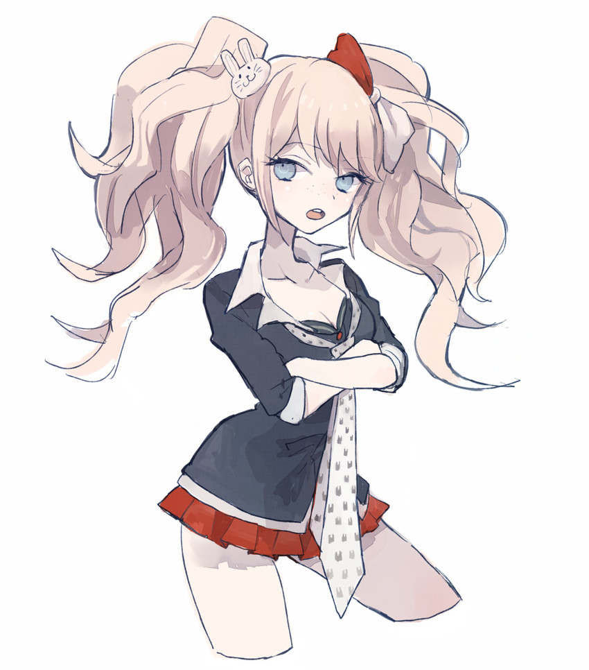 enoshima junko and ikusaba mukuro (danganronpa and 1 more) drawn by soto