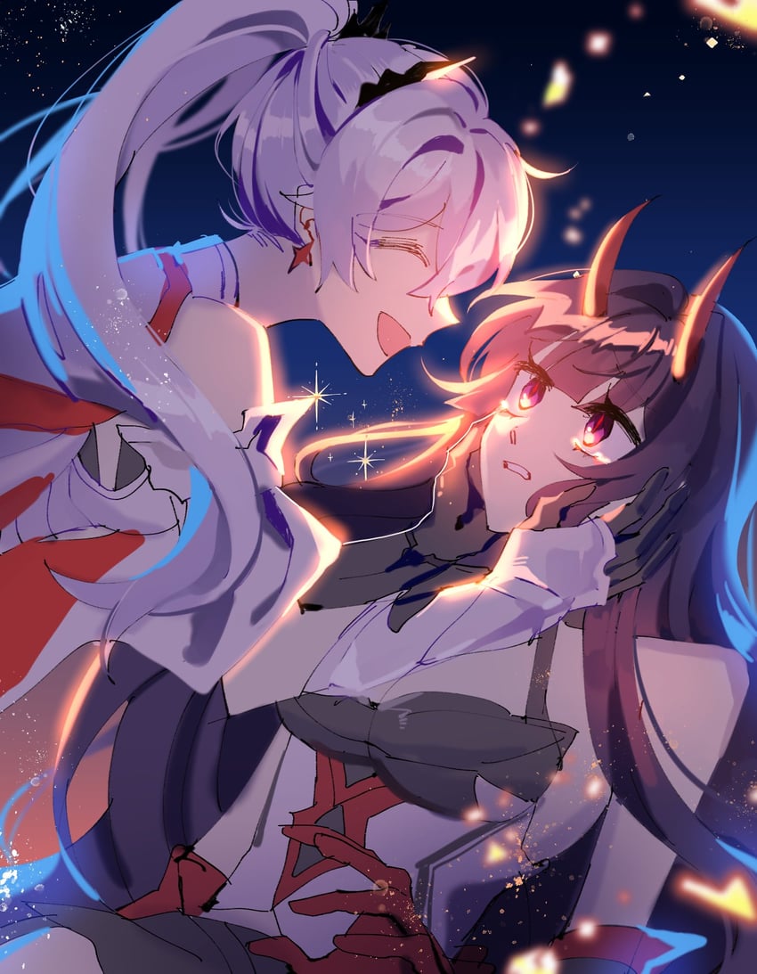kiana kaslana and raiden mei (honkai and 1 more) drawn by mnowbow