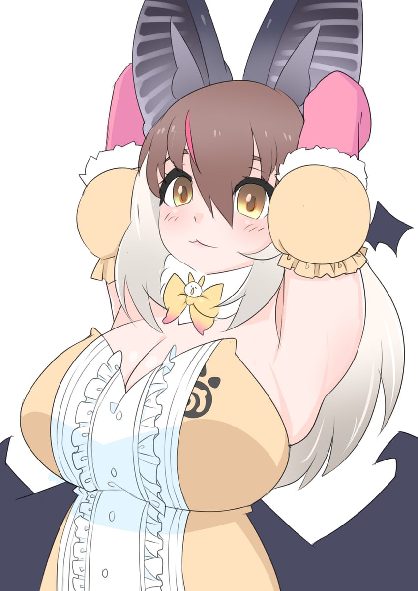 brown long-eared bat (kemono friends and 1 more) drawn by illu_(illu_stratos)