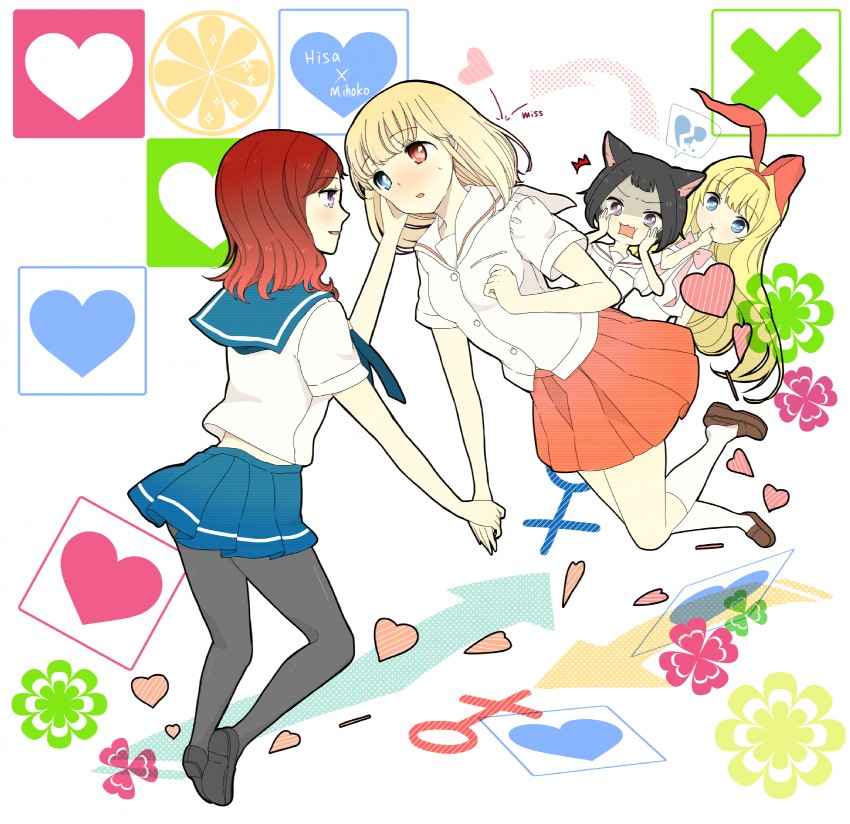 takei hisa, fukuji mihoko, amae koromo, and ikeda kana (saki) drawn by saki_hajime