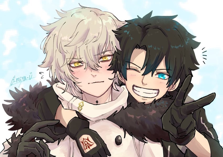 fujimaru ritsuka and kadoc zemlupus (fate and 1 more) drawn by o-miya_(ohmiya_you)