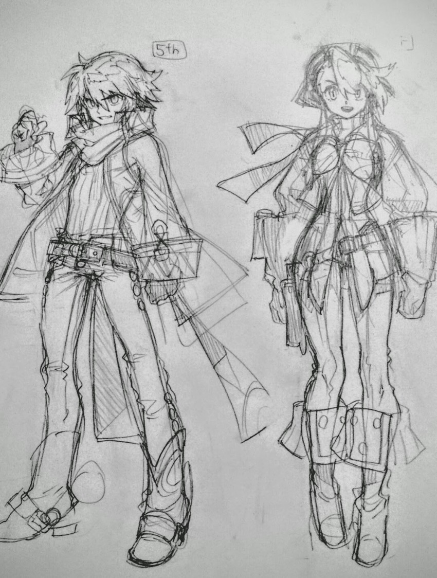 dean stark and clarissa arwin (wild arms and 2 more) drawn by sasaki_tomomi