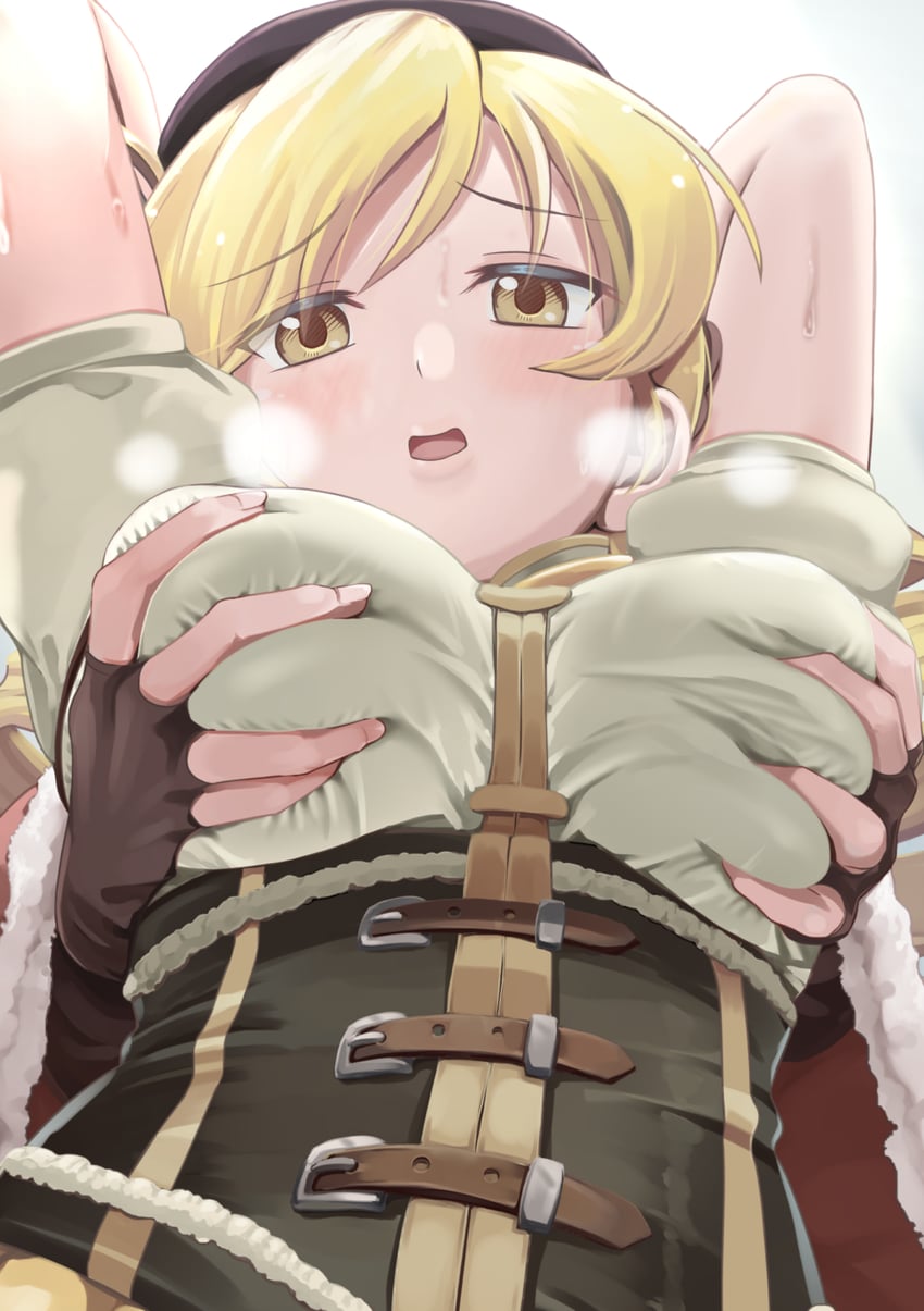 tomoe mami and momoe nagisa (mahou shoujo madoka magica and 1 more) drawn by chicken_(chickenx)