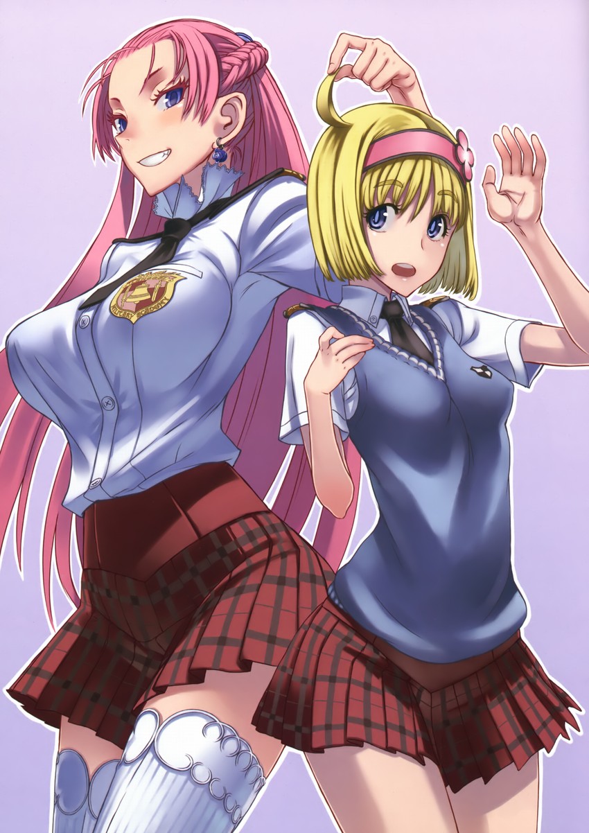 juliana eberhardt and cosette coalhearth (senjou no valkyria and 1 more) drawn by honjou_raita