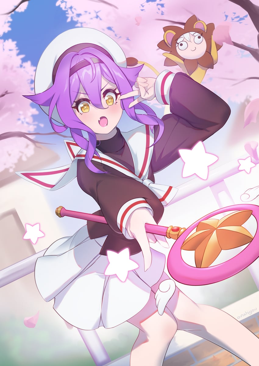 kinomoto sakura, theresa apocalypse, kero, sirin, and tange sakura (honkai and 2 more) drawn by onshigou