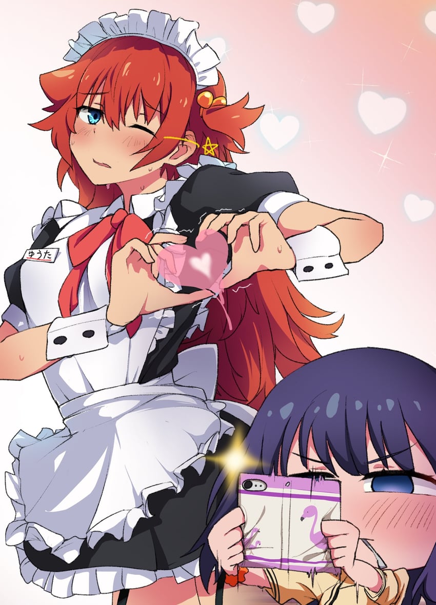 takarada rikka and hibiki yuuta (gridman universe and 1 more) drawn by jumie80