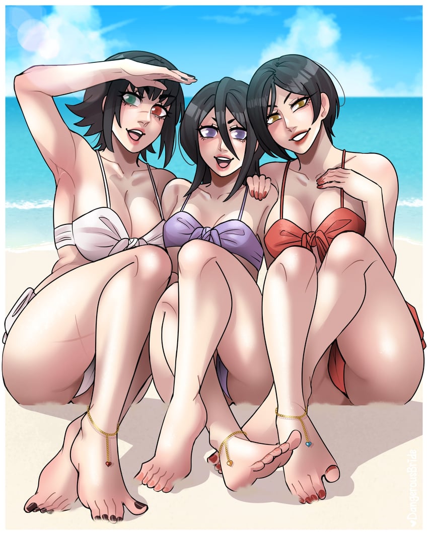 kuchiki rukia, ada wong, and lady (bleach and 2 more) drawn by dangerousbride