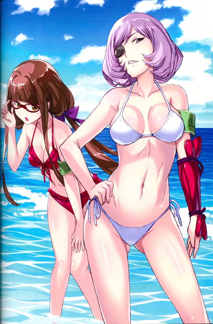 hiei and myoukou (aoki hagane no arpeggio) drawn by mutsumi_masato