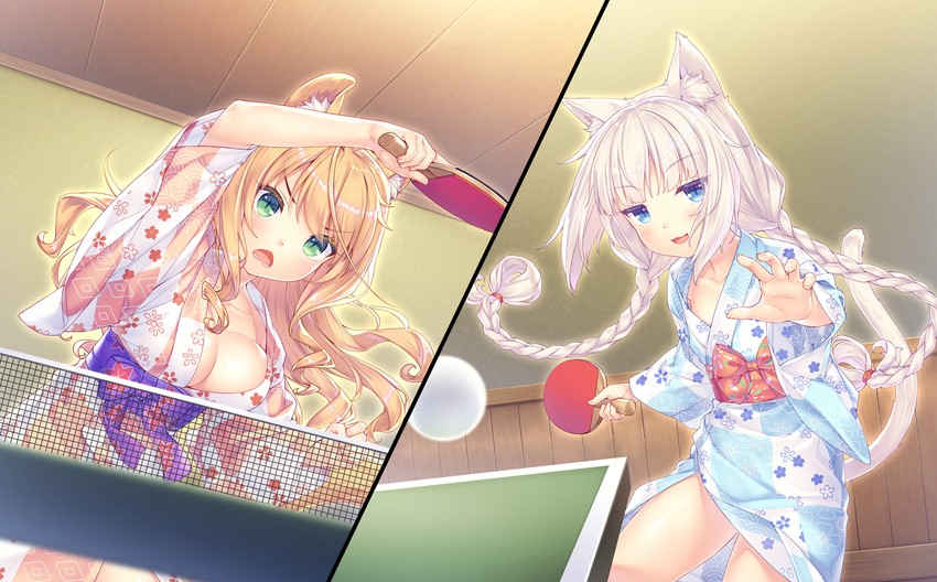 vanilla and maple (nekopara) drawn by sayori_(neko_works)