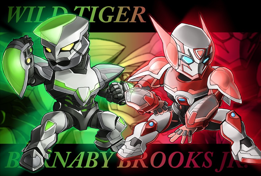 barnaby brooks jr., kaburagi t. kotetsu, and wild tiger (tiger & bunny) drawn by memento_vivi