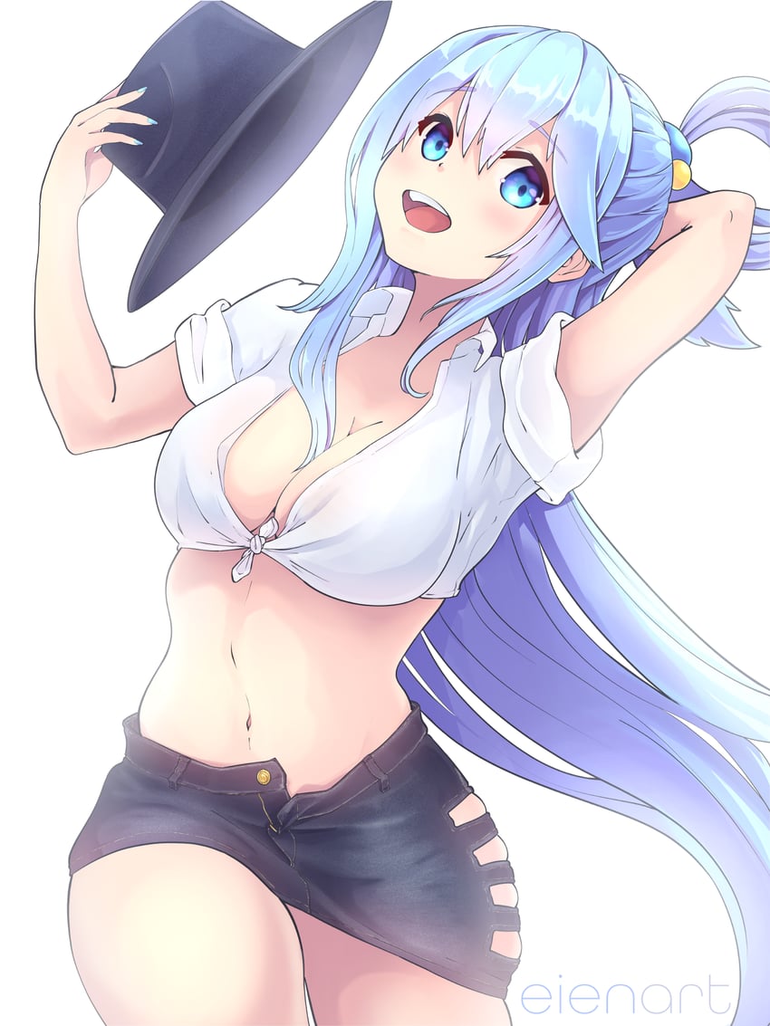 aqua (kono subarashii sekai ni shukufuku wo!) drawn by eienart