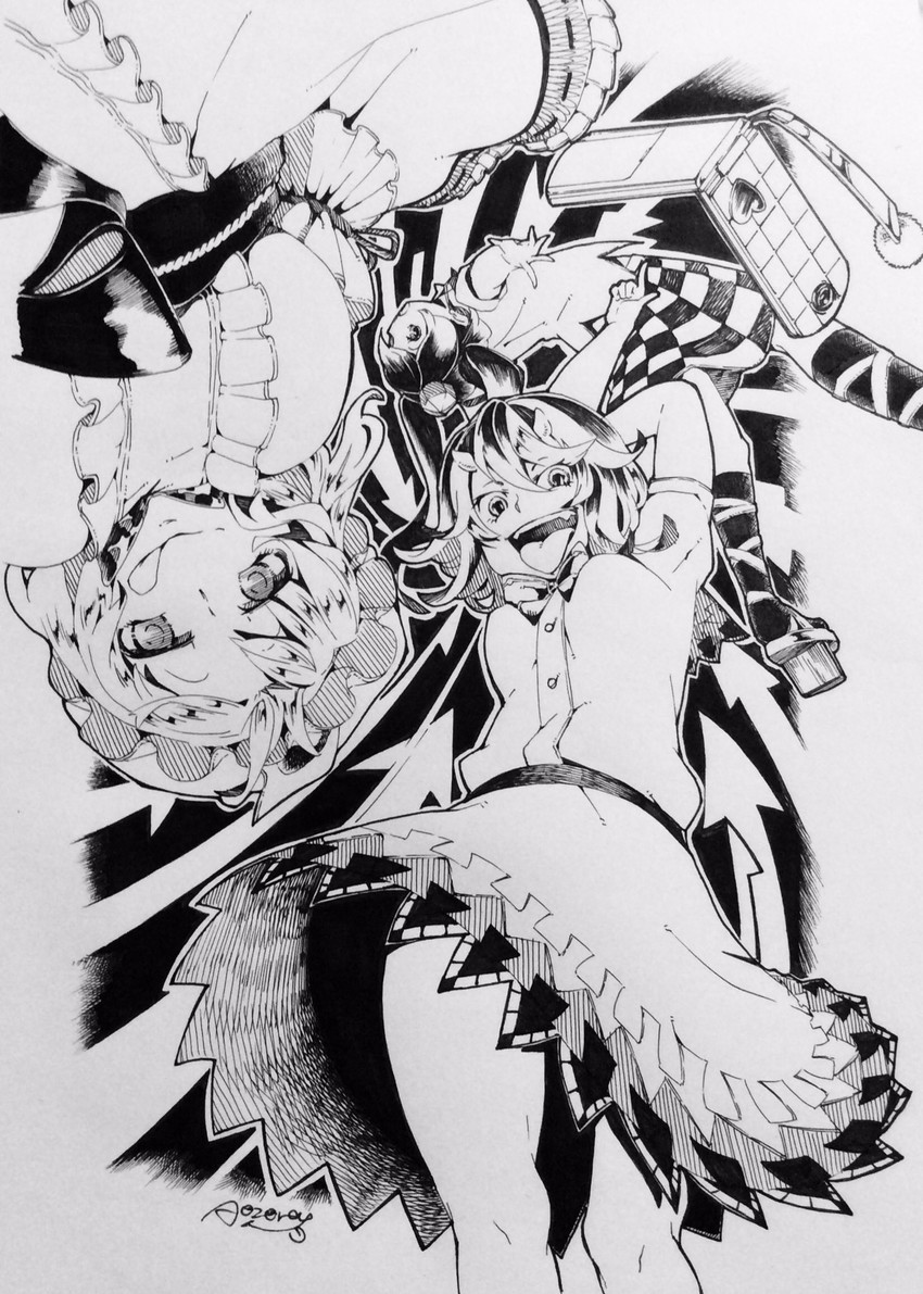 saigyouji yuyuko, himekaidou hatate, and kijin seija (touhou) drawn by aozora_taf