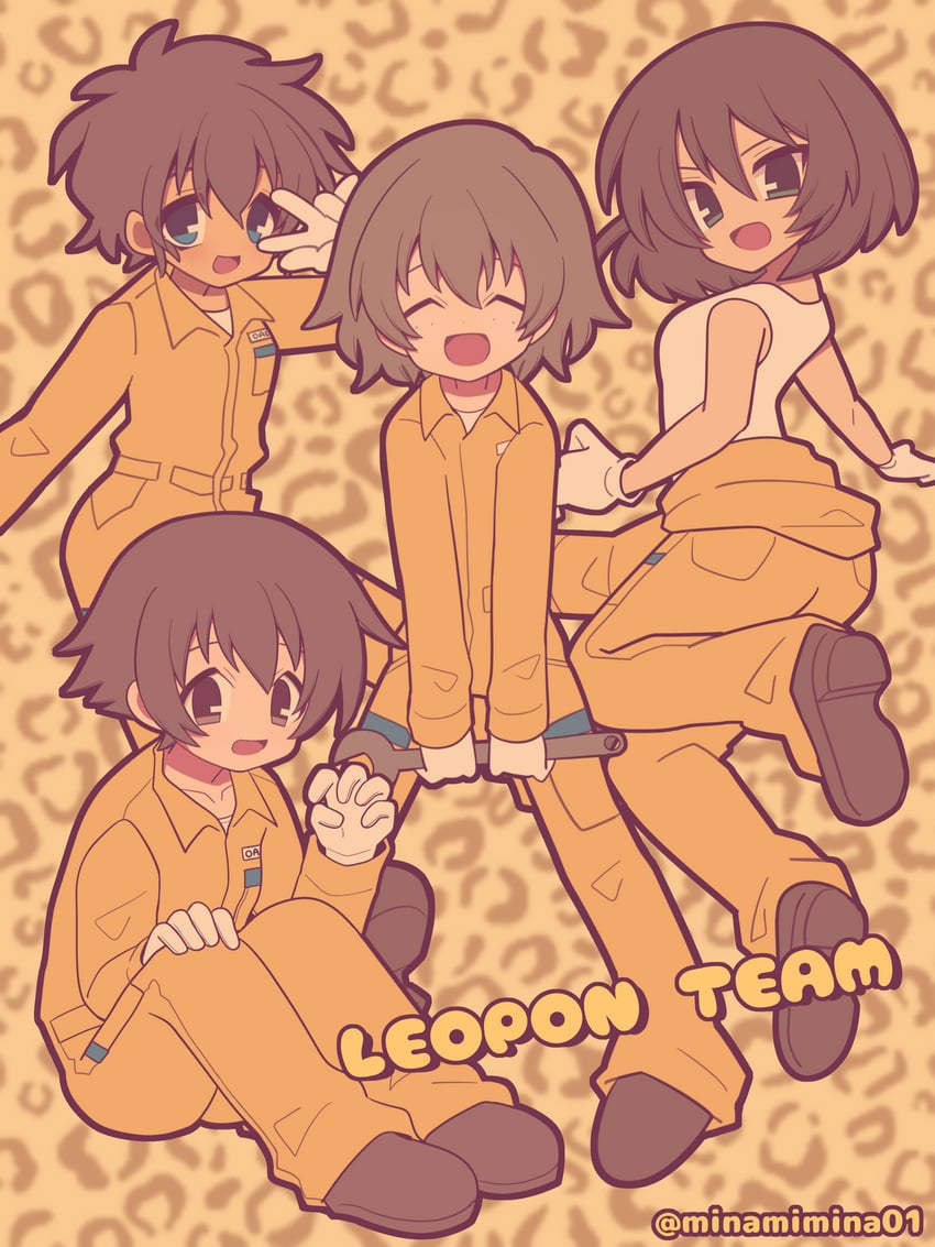 hoshino, nakajima, tsuchiya, and suzuki (girls und panzer) drawn by minami_mina