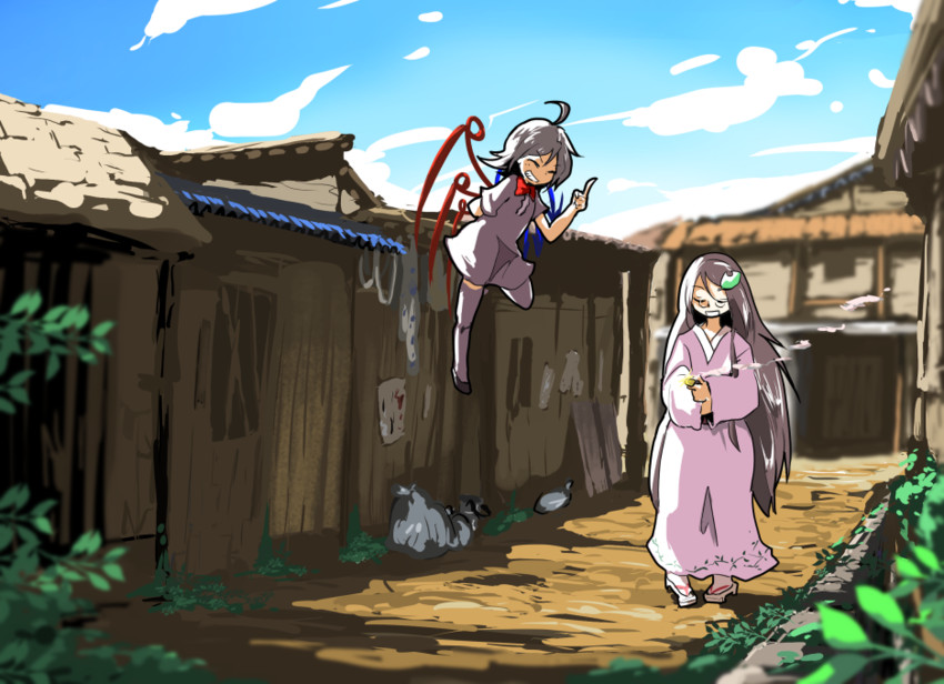 houjuu nue and futatsuiwa mamizou (touhou) drawn by moyazou_(kitaguni_moyashi_seizoujo)