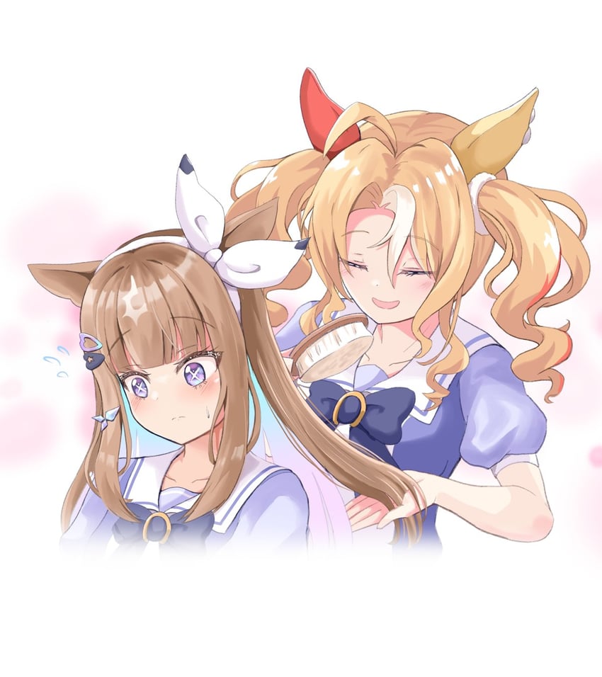 almond eye and fusaichi pandora (umamusume) drawn by yasutarou