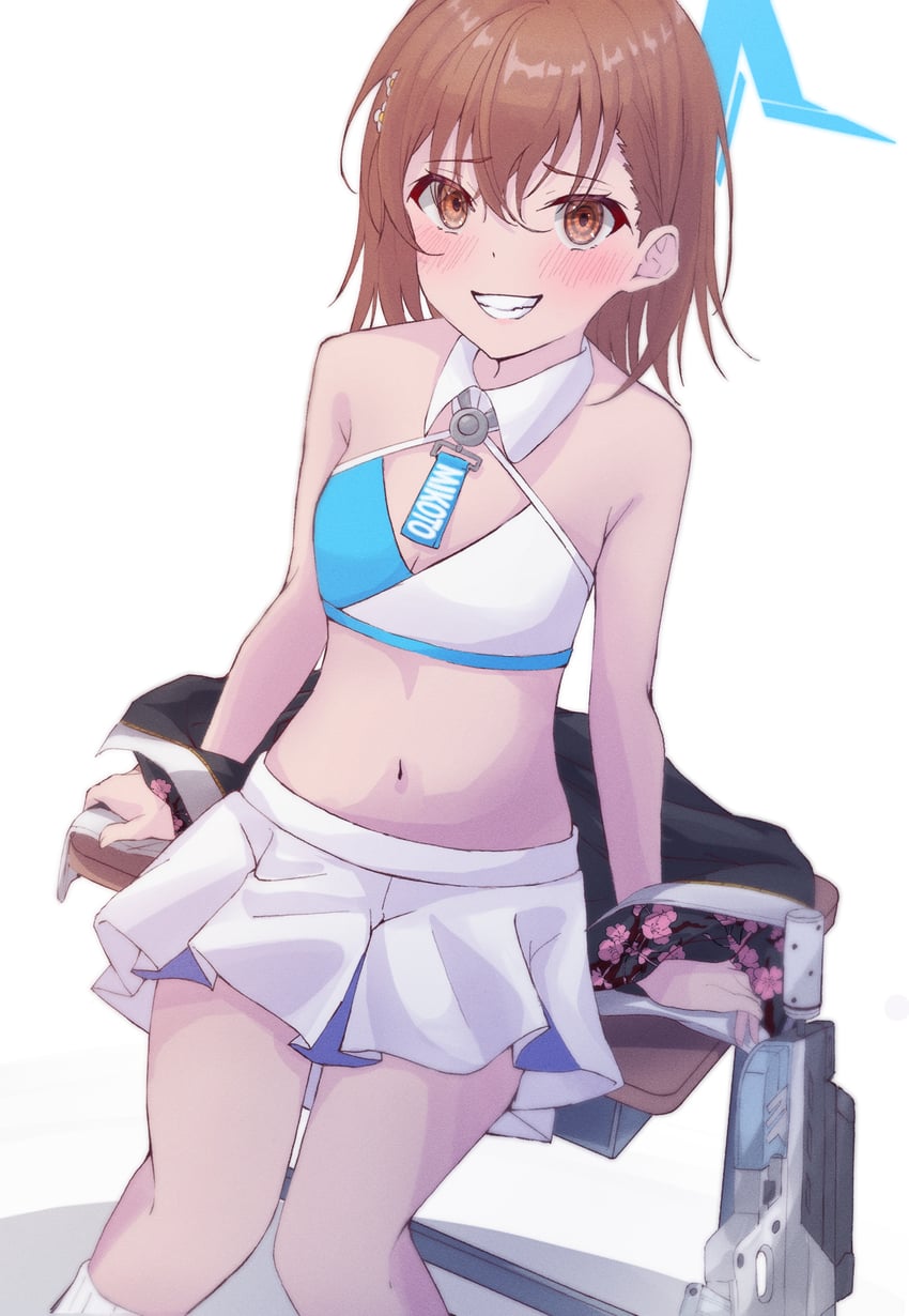 misaka mikoto (blue archive and 2 more) drawn by halya_meri
