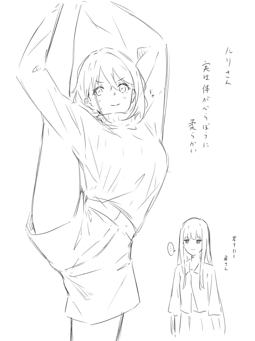 yahazu tobira and kanadate ruri (original) drawn by kanade_(kanade_3344)