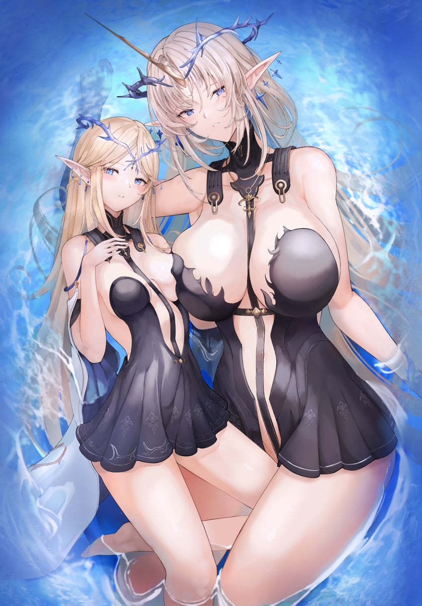 cartethyia and fleurdelys (wuthering waves) drawn by yusha_m