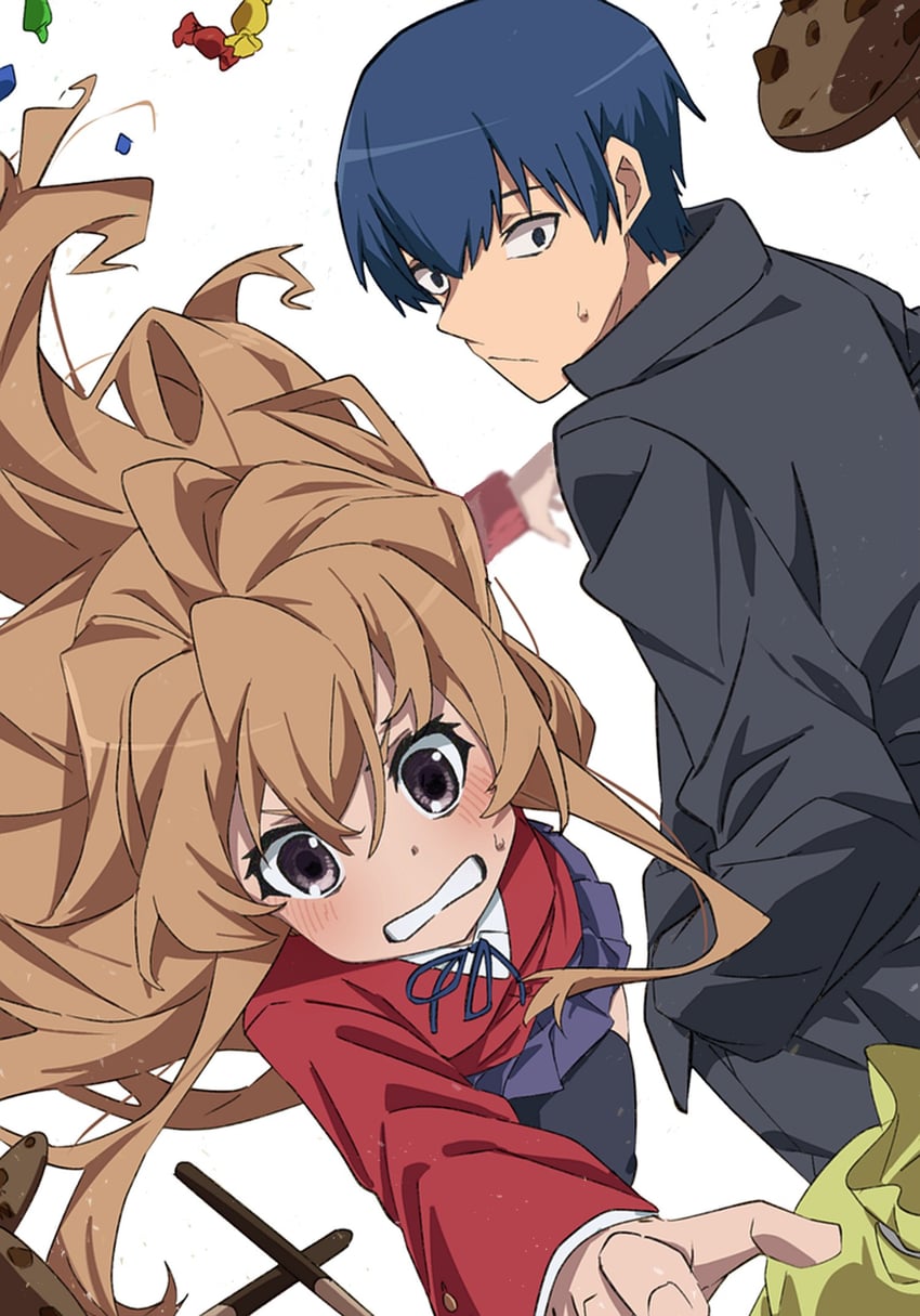 aisaka taiga and takasu ryuuji (toradora!) drawn by takoongyi