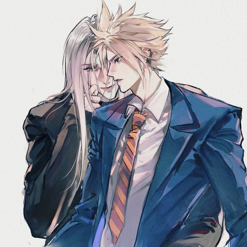 cloud strife and sephiroth (final fantasy and 1 more) drawn by nnchngyn194112