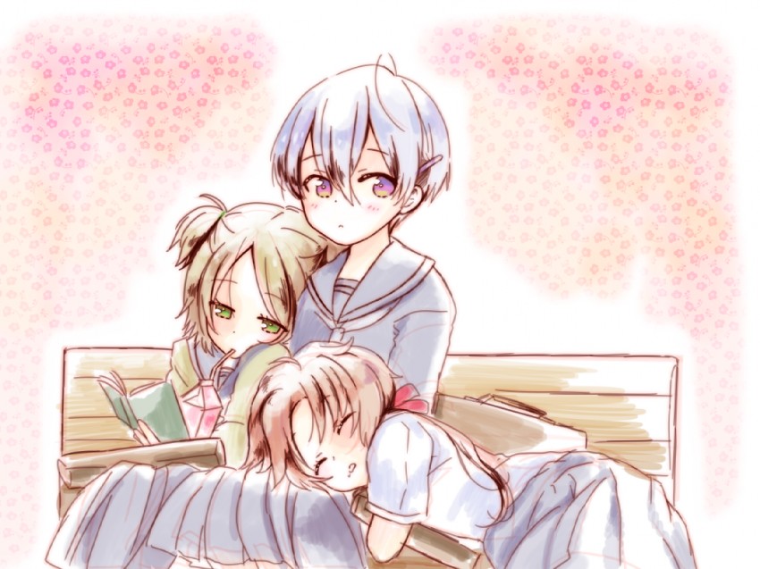 sanada yukimura, mouri motonari, and ishida mitsunari (sengoku basara) drawn by kkkoyubi
