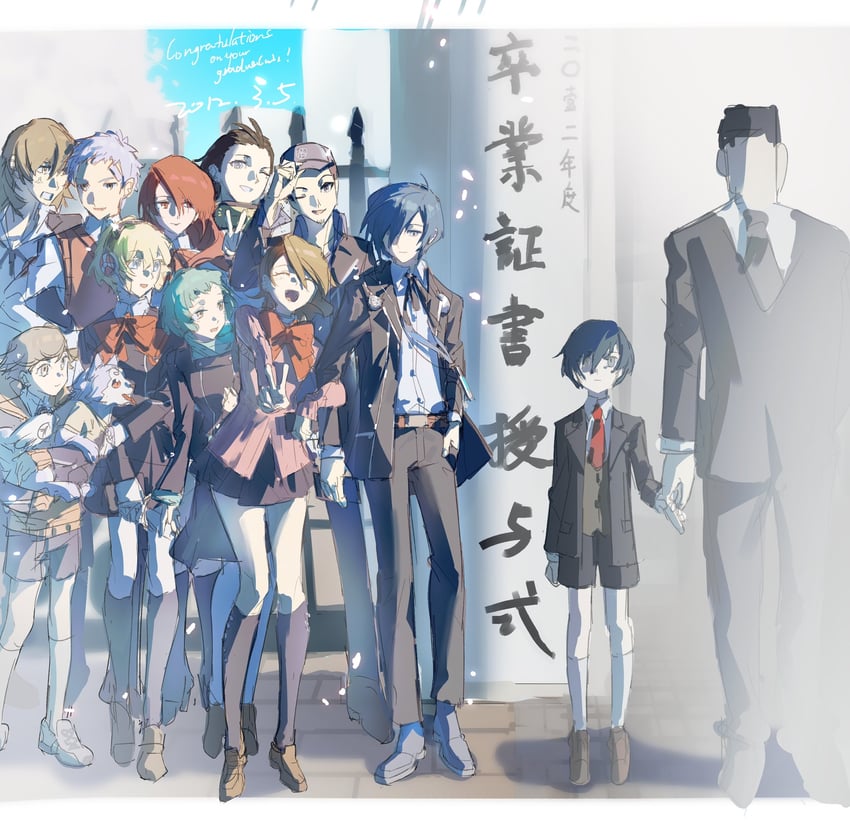 yuuki makoto, aigis, takeba yukari, kirijou mitsuru, yamagishi fuuka, and 6 more (persona and 2 more) drawn by arinnixxx1103