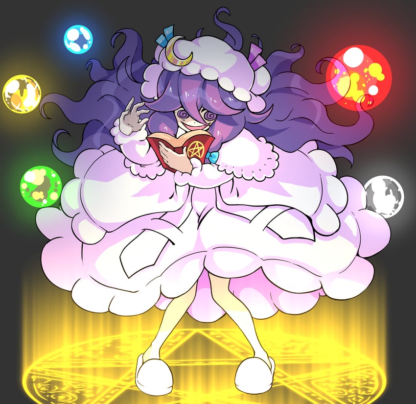 patchouli knowledge and hex maniac (touhou and 2 more) drawn by sunnysideup