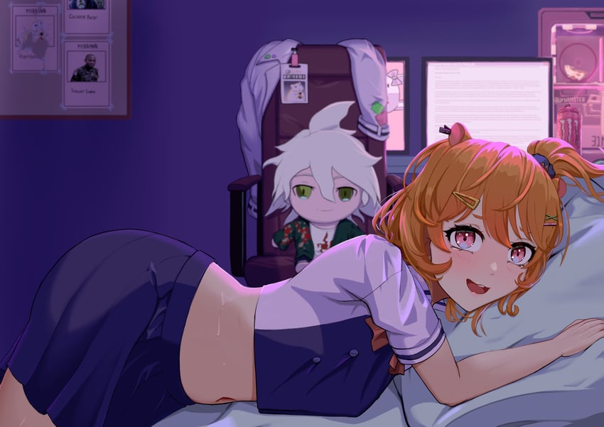 komaeda nagito and eimi isami (danganronpa and 2 more) drawn by jiisokyun