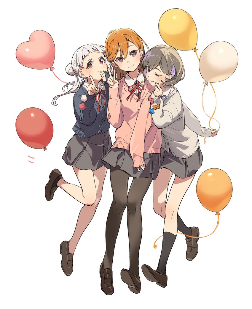 shibuya kanon, tang keke, and arashi chisato (love live! and 1 more) drawn by hotechige