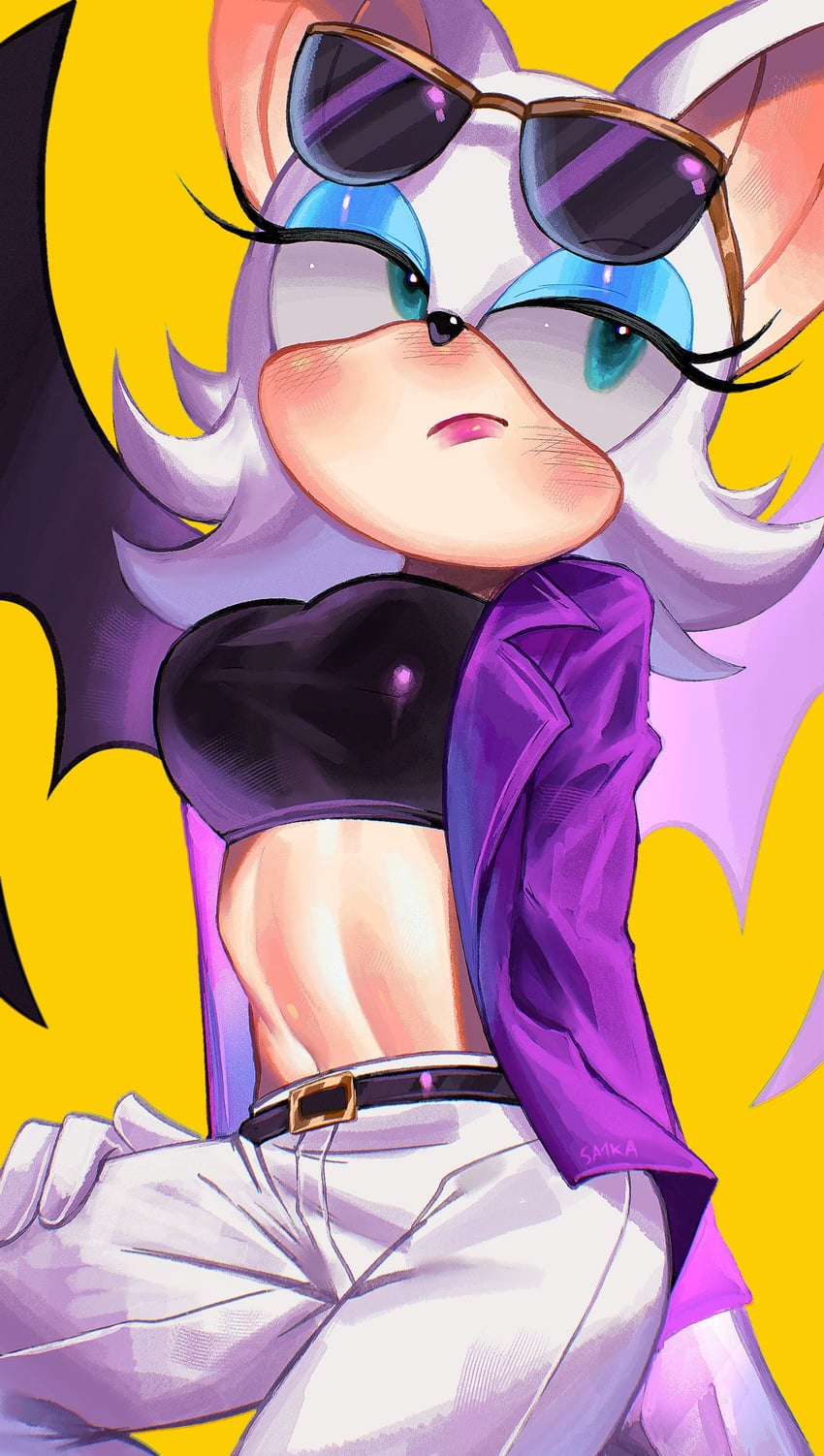 rouge the bat (sonic and 1 more) drawn by sa1k_a