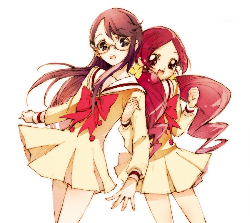 hanasaki tsubomi and tsukikage yuri (precure and 1 more) drawn by chiyo_(rotsurechiriha)